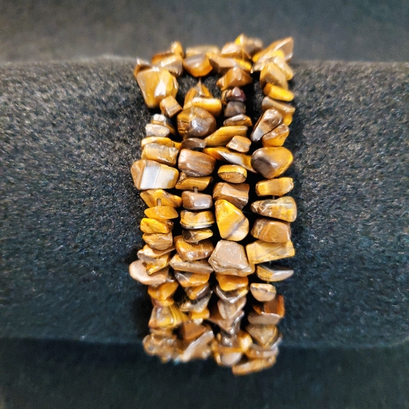 NUGGET BROWN BEADED BRACELET SET - Picture 1 of 6